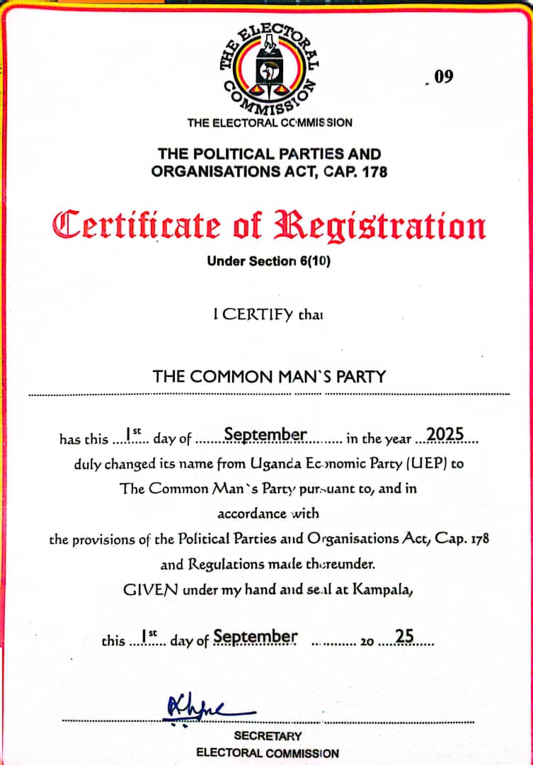 CMP Certificate of Registration