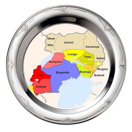 Silver Lusaniya with Uganda Regions Map